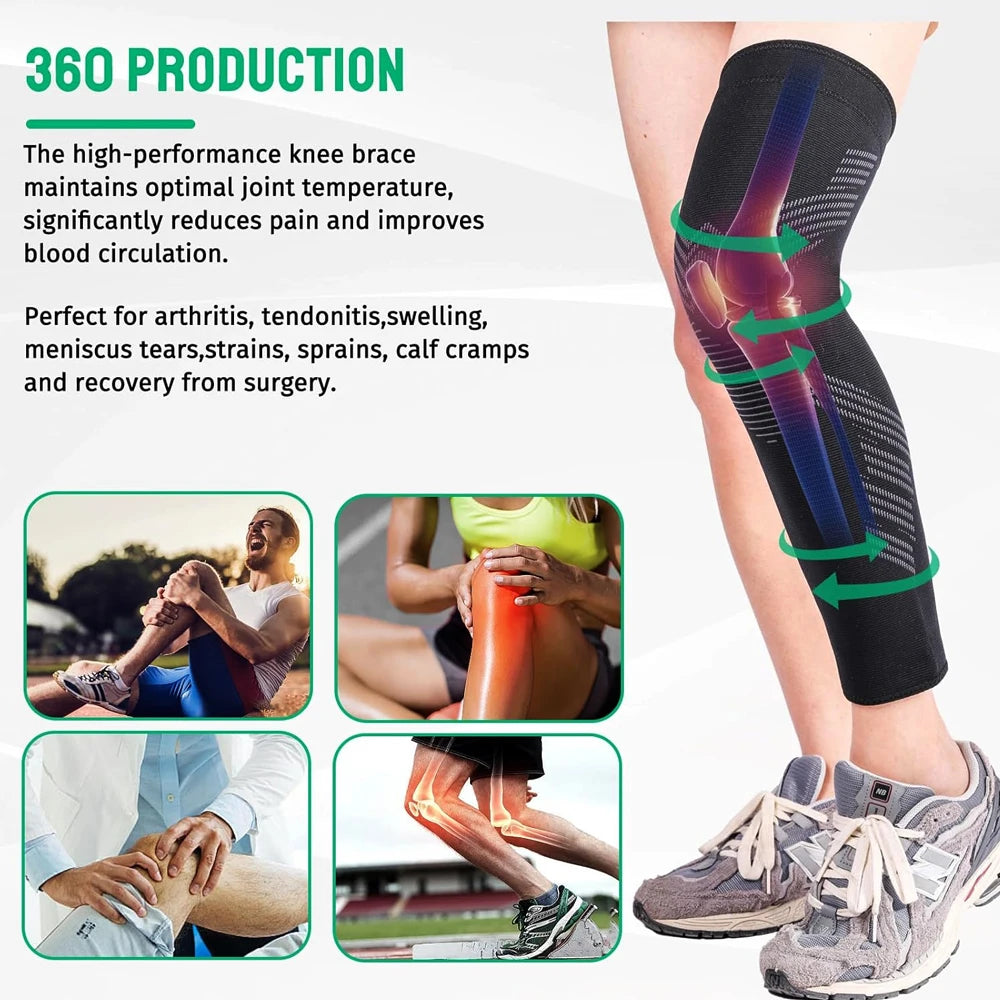 PowerRun Full Leg Copper Compression Sleeves